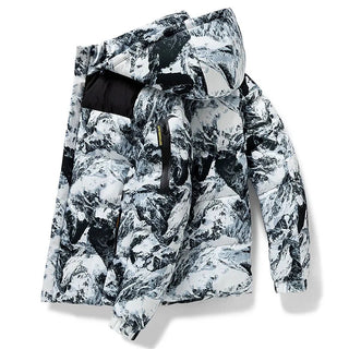 Herren Tarnmuster Ski Jacke | mit Kapuze