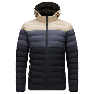 Herren Farbverlauf Steppjacke | Kapuze