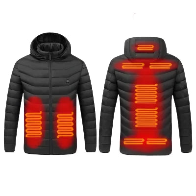 Herren Winter Warme USB Beheizbare Pufferjacke | Komfortabel und Warm