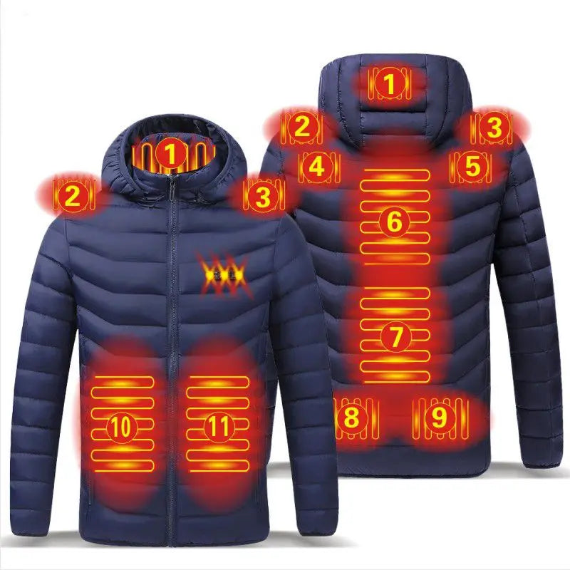 Herren Winter Warme USB Beheizbare Pufferjacke | Komfortabel und Warm