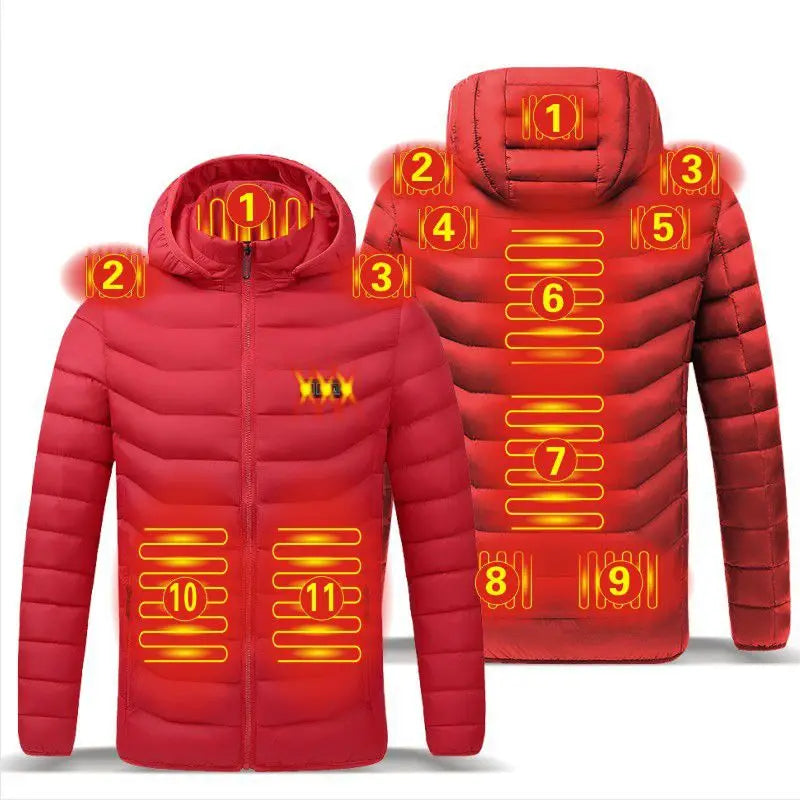 Herren Winter Warme USB Beheizbare Pufferjacke | Komfortabel und Warm
