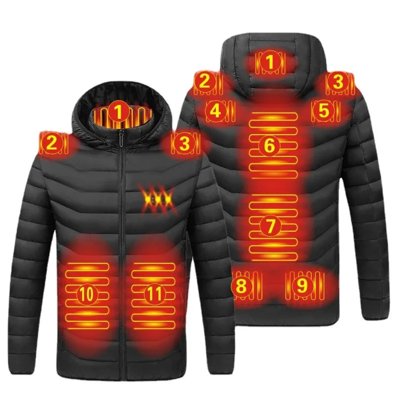 Herren Winter Warme USB Beheizbare Pufferjacke | Komfortabel und Warm