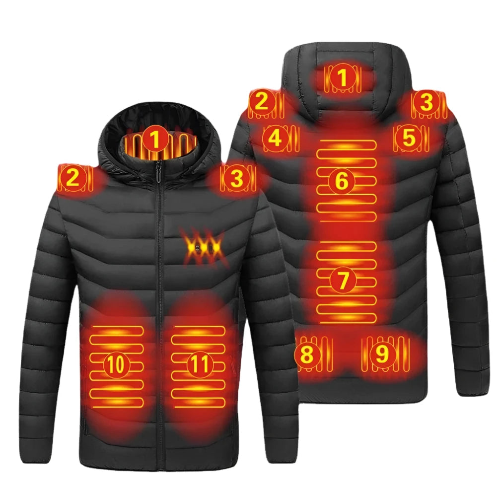 Herren Winter Warme USB Beheizbare Pufferjacke | Komfortabel und Warm