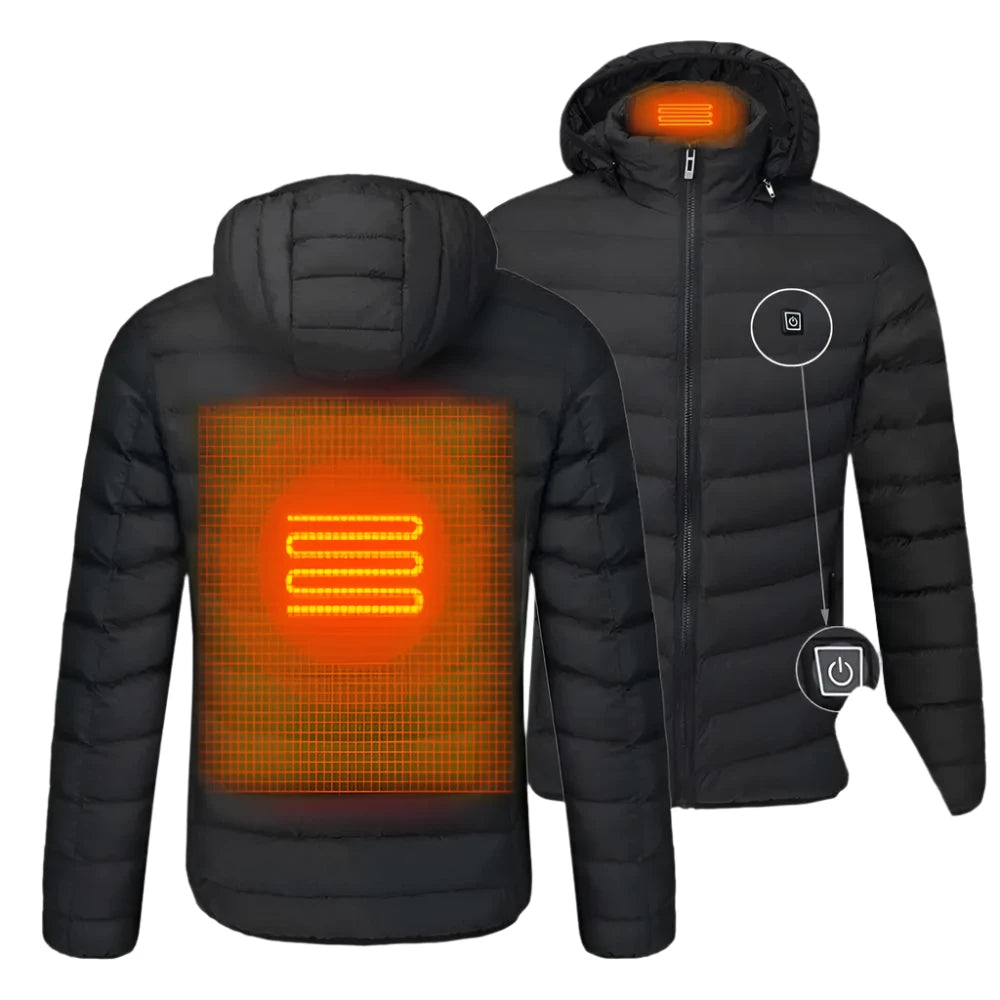 Herren Winter Warme USB Beheizbare Pufferjacke | Komfortabel und Warm
