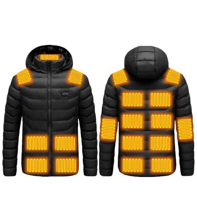 Herren Winter Warme USB Beheizbare Pufferjacke | Komfortabel und Warm