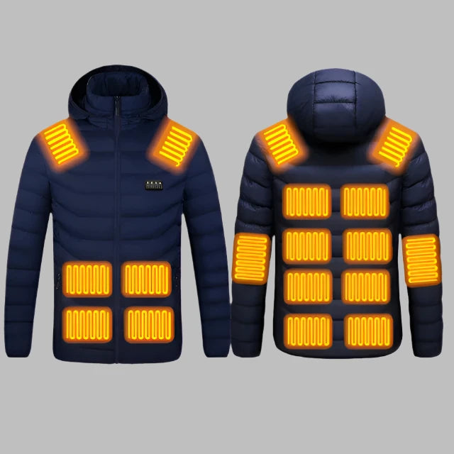 Herren Winter Warme USB Beheizbare Pufferjacke | Komfortabel und Warm