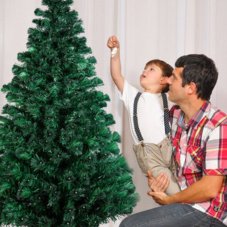 Weihnachtsbaum mit Stern und LED-Lichtern