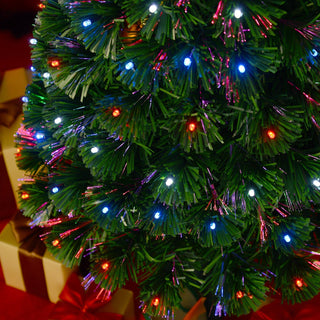 Weihnachtsbaum mit Stern und LED-Lichtern