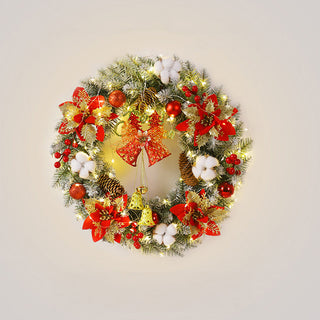 Weihnachtskranz mit LED-Lichtern