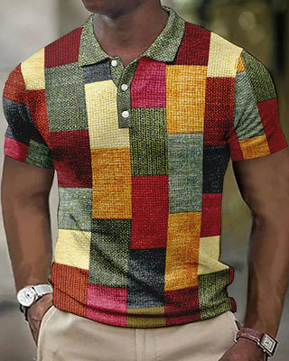 Herren Jahrgang Lässig Polo | Kurzarm