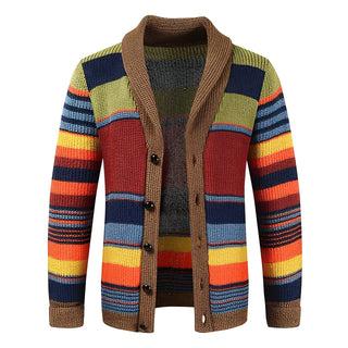 Gestreifte Herren-Strickjacke | Lässig