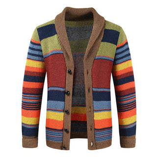 Gestreifte Herren-Strickjacke | Lässig
