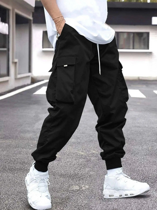 Funktionelle Herren-Jogginghose Mit Mehreren Taschen | Schwarz