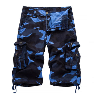 Sommer-Cargoshorts Herren Camouflage Baumwolle Bequeme Knielange Hose