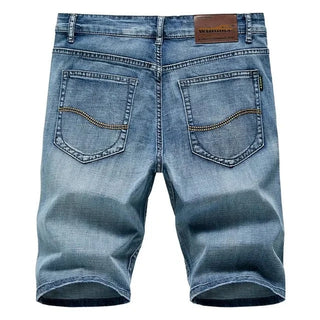 Sommer-Shorts Herren Denim Jeans Dunkelblau Slim Fit