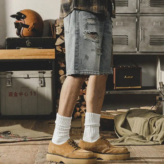 Herren Zerrissene Cargo Kurzhose | mit Tasche