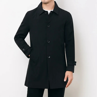Warmer Eleganter Trenchcoat Für Herren | Klassisch