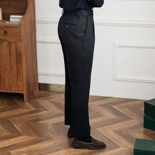 Gerade Geschnittene Herrenhose | Schwarz