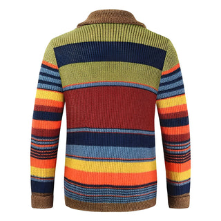 Gestreifte Herren-Strickjacke | Lässig