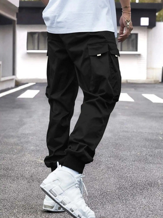 Funktionelle Herren-Jogginghose Mit Mehreren Taschen | Schwarz