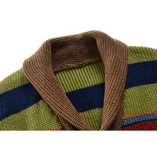 Gestreifte Herren-Strickjacke | Lässig
