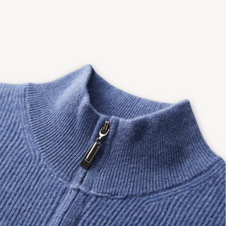 Stylische Herren Strickjacke | Durchgehender Reißverschluss