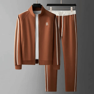 Herren Stehkragen Zweiteiliges Trainingsanzug-Set | Moderne