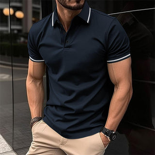 Herren-Mode-Polohemd | Kurzärmelig