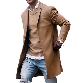 Bequemer Herren Trenchcoat | Einreihig