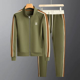 Herren Stehkragen Zweiteiliges Trainingsanzug-Set | Moderne