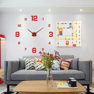 Große DIY 3D-Wanduhr für Moderne Wohndekoration