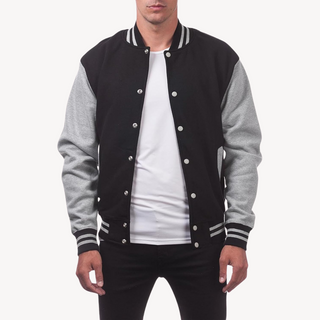 Varsity Jacke für Herren | Schwarz und Marineblau