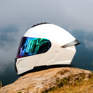 Modularer Motorradhelm Mit Zwei Gläsern