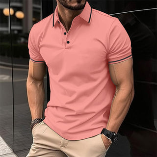 Herren-Mode-Polohemd | Kurzärmelig