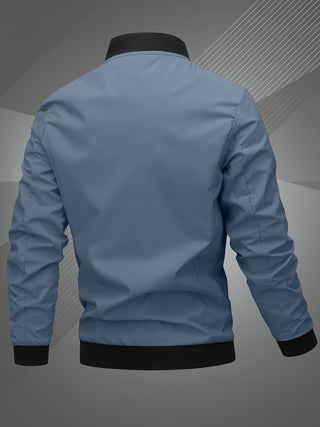 Herren Komfortable Bestickte Übergangsjacke | Mit Buchstaben-Design