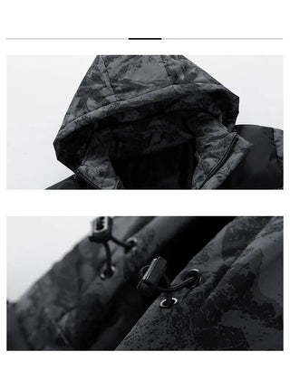 Herren Tarnmuster Ski Jacke | mit Kapuze