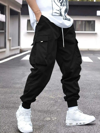 Funktionelle Herren-Jogginghose Mit Mehreren Taschen | Schwarz
