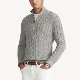 Herren-Pullover mit Halbem Reißverschluss | Warm