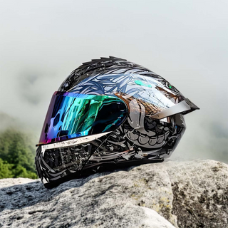 Modularer Motorradhelm Mit Zwei Gläsern
