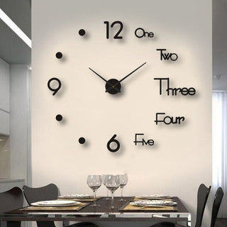 Große DIY 3D-Wanduhr für Moderne Wohndekoration