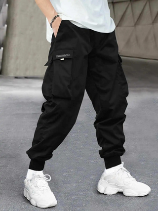 Funktionelle Herren-Jogginghose Mit Mehreren Taschen | Schwarz