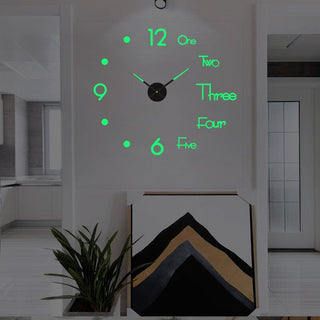 Große DIY 3D-Wanduhr für Moderne Wohndekoration