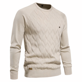 Gemusterter Herren-Strickpullover | Winter