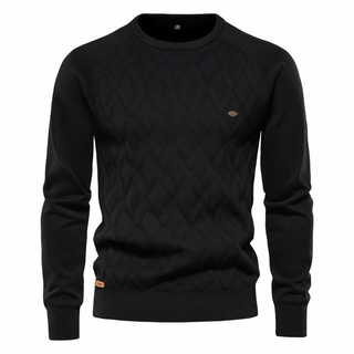 Gemusterter Herren-Strickpullover | Winter
