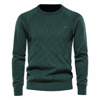 Gemusterter Herren-Strickpullover | Winter