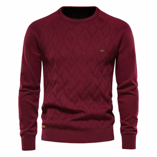 Gemusterter Herren-Strickpullover | Winter
