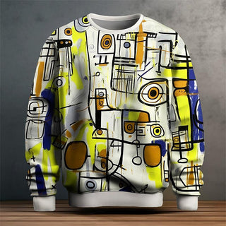 Herren Pullover mit Geometrischem Muster | Moderne