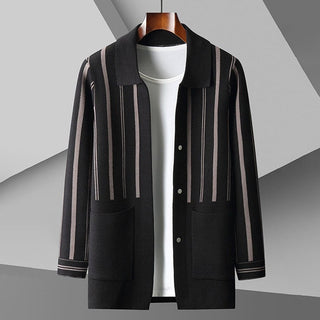 Herren Gestreifter Cardigan | Vielseitig