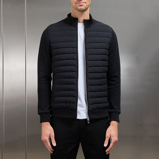 Herren-Reißverschluss Steppjacke | Stand Kragen