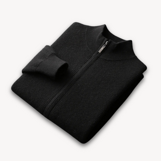 Stylische Herren Strickjacke | Durchgehender Reißverschluss